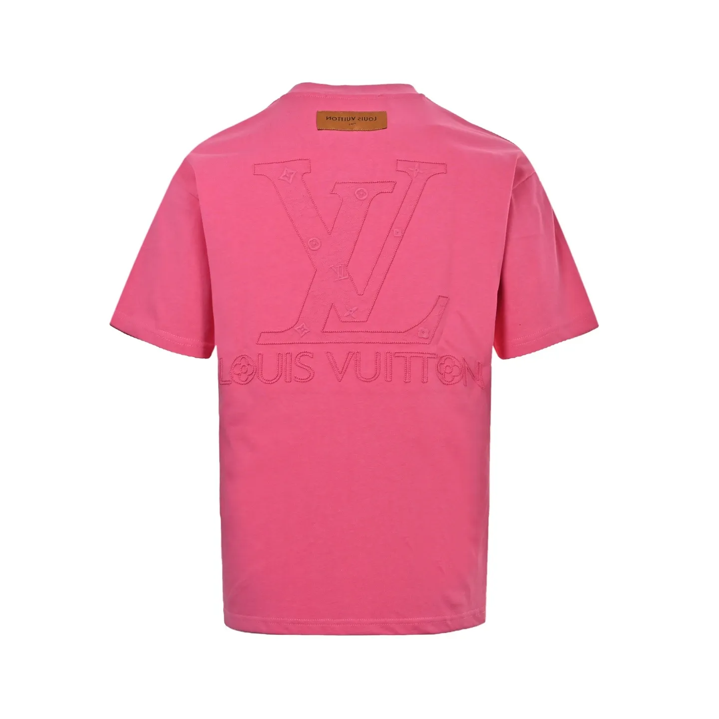 Louis Vuitton/Louis Vuitton 26ss short sleeves with dark logo embroidery on the front and back